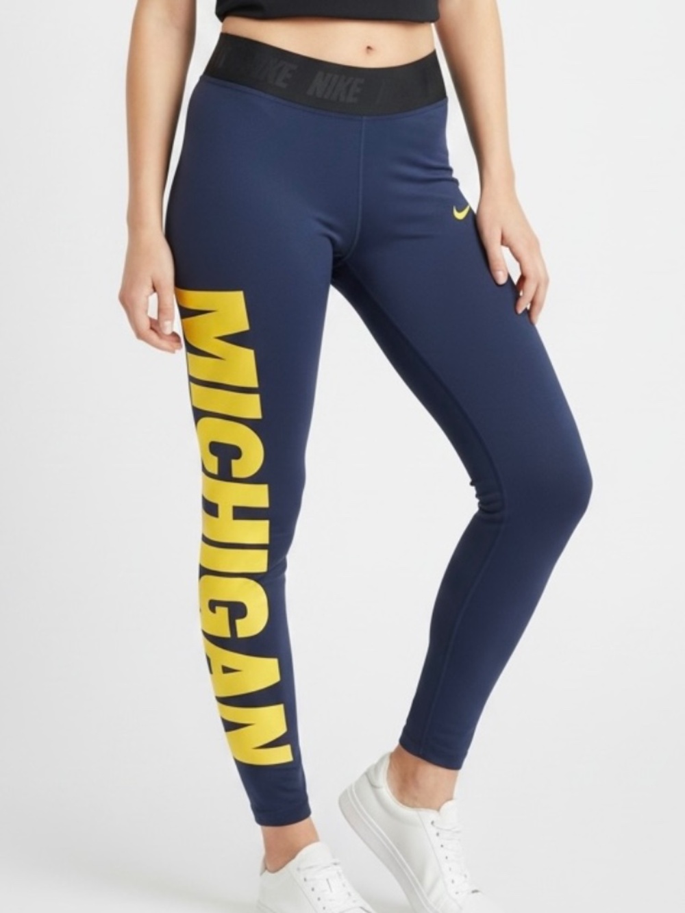 Nike Michigan Wolverines Women’s Navy Maize Leggings sz L